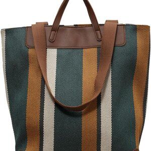 Large Women's Work Tote Bag – Laptop Compartment,Canvas Shoulder Bag for Office